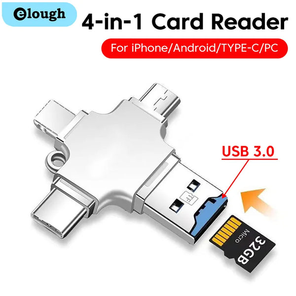 FlexPort - Universal Memory Card Adapter For PC iPhone Samsung Xiaomi Huawei Interface