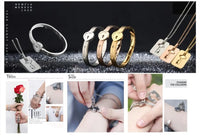 Key to My Heart - Stainless Steel Choker and Bracelet Combo
