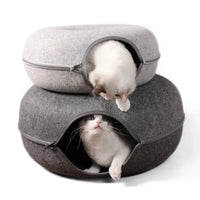 DuoCat Bliss - Donut Toys for 2 Cats, Interactive Tunnel