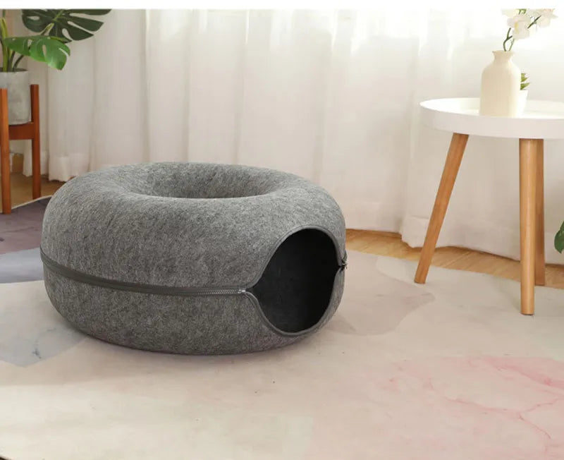 DuoCat Bliss - Donut Toys for 2 Cats, Interactive Tunnel