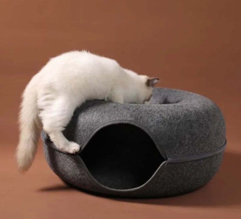 DuoCat Bliss - Donut Toys for 2 Cats, Interactive Tunnel